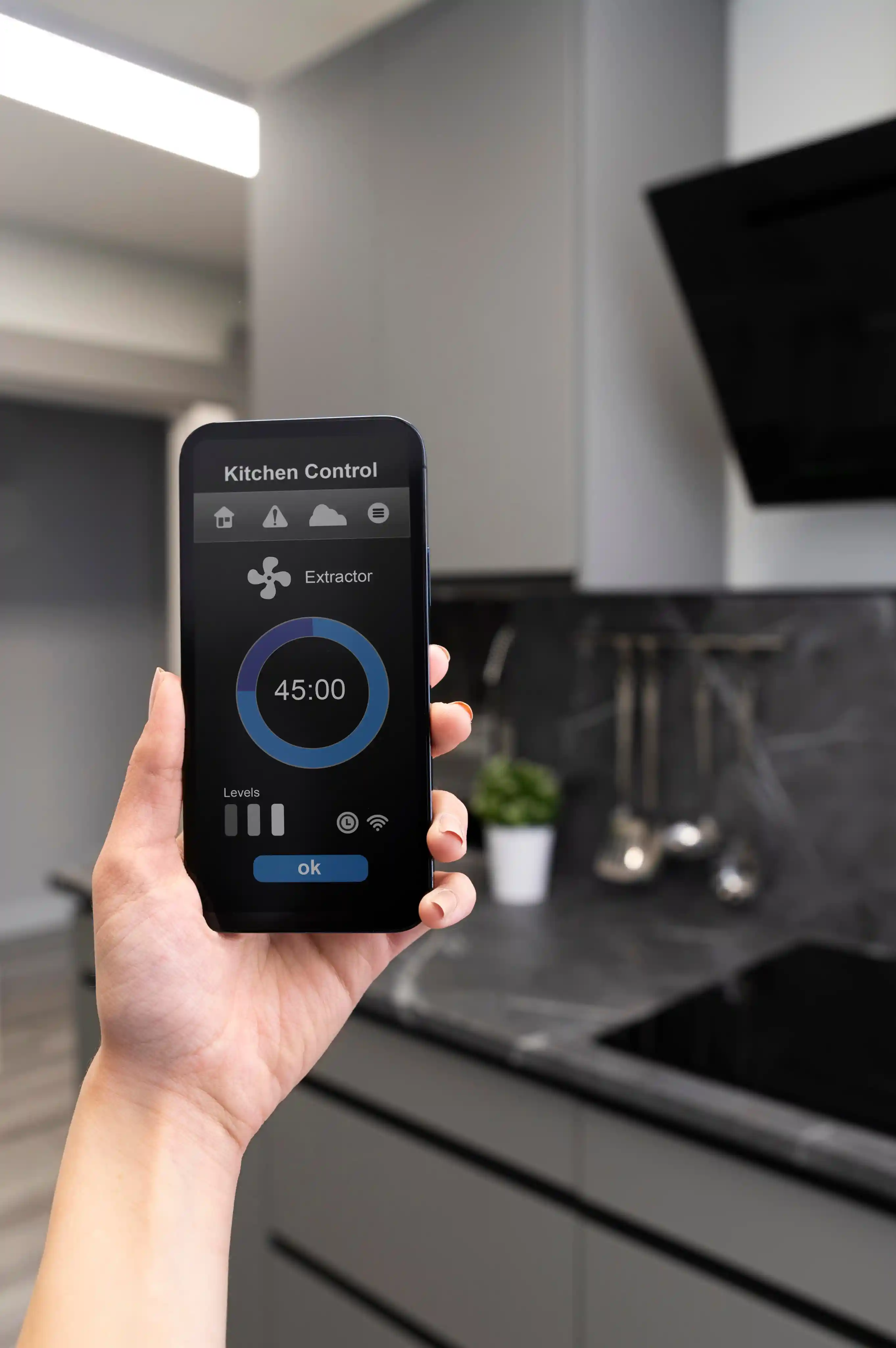 phone-with-kitchen-control-close-up